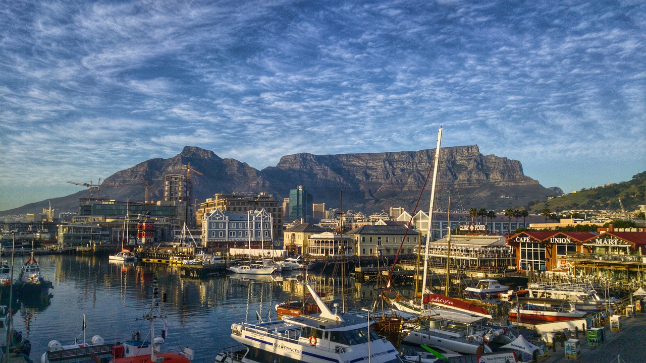 Kaapstad tafelberg in de achtergrond